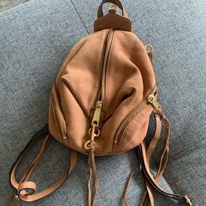 Rebecca Minkoff Mini Julien Camel Suede Backpack